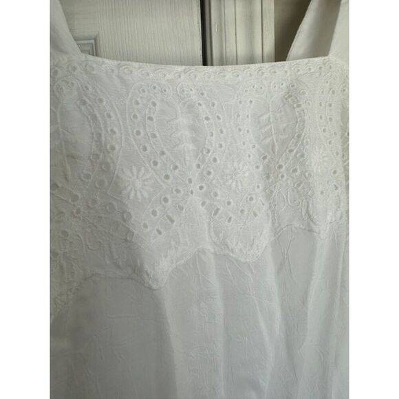 Johnny Was Women's Size Silk Lined White Tank Sundress Fairy Whimsy - Picture 5 of 5